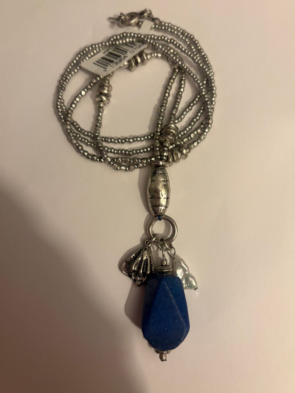 Vintage Old Stock Macy’s Genuine Lapis Lazuli Necklace 32"